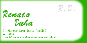 renato duha business card