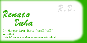 renato duha business card